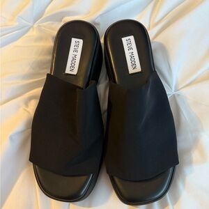 Steve Madden Black Women's Slinky Elastic Sandals